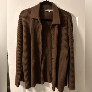 Reformation Fantino Cashmere Collared Cardigan